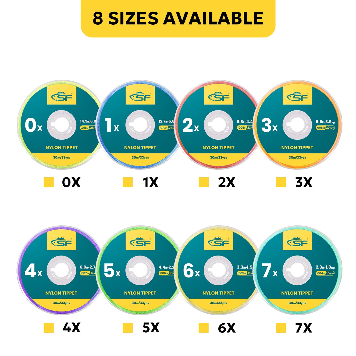 SF Clear Nylon Tippet Line with Holder Fly Fishing
