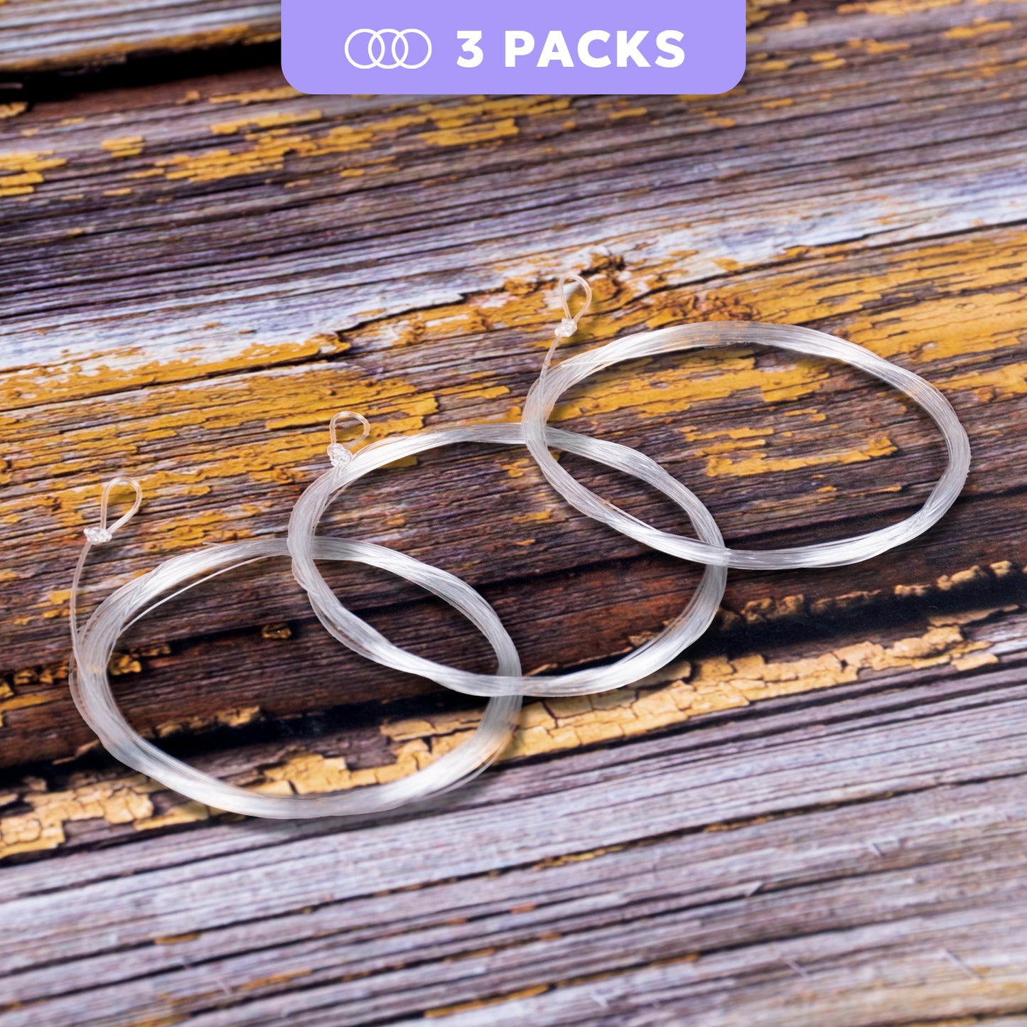 SF 3 Packs Pre-Tied Loop Fly Fishing Tapered Leader Fluorocarbon