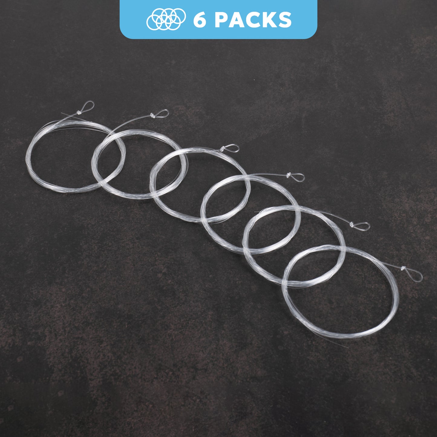 SF Pre-Tied Loop Fly Fishing Tapered Leader Nylon(6 Packs)
