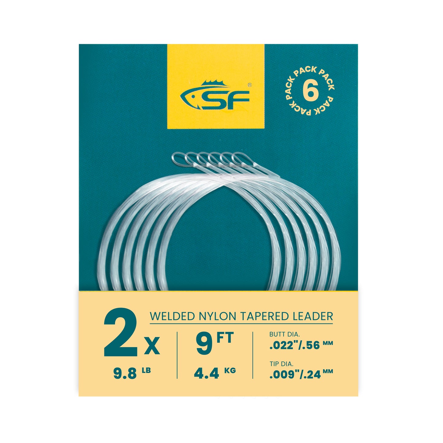 SF Nylon Welded Tapered Leader (6 Packs)