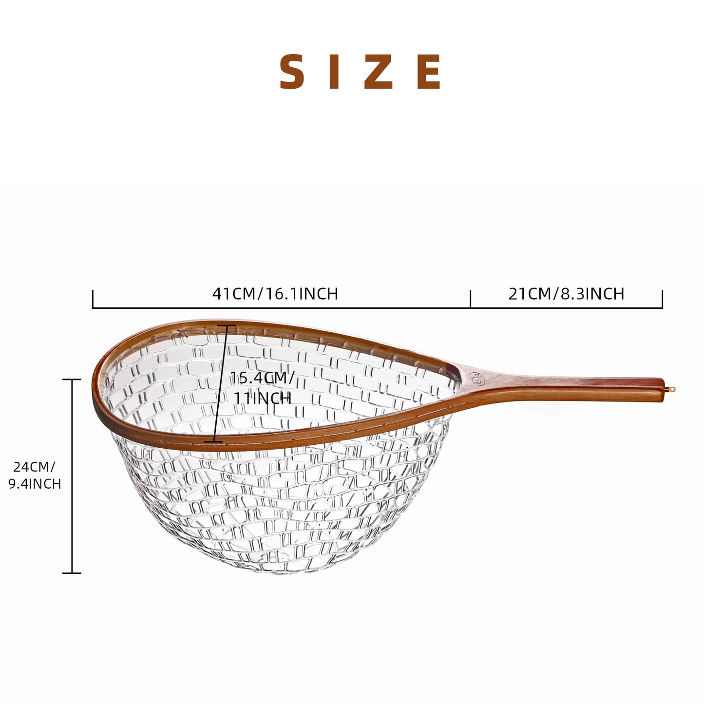 SF Fly Fishing Landing Rubber Net Tear Drop