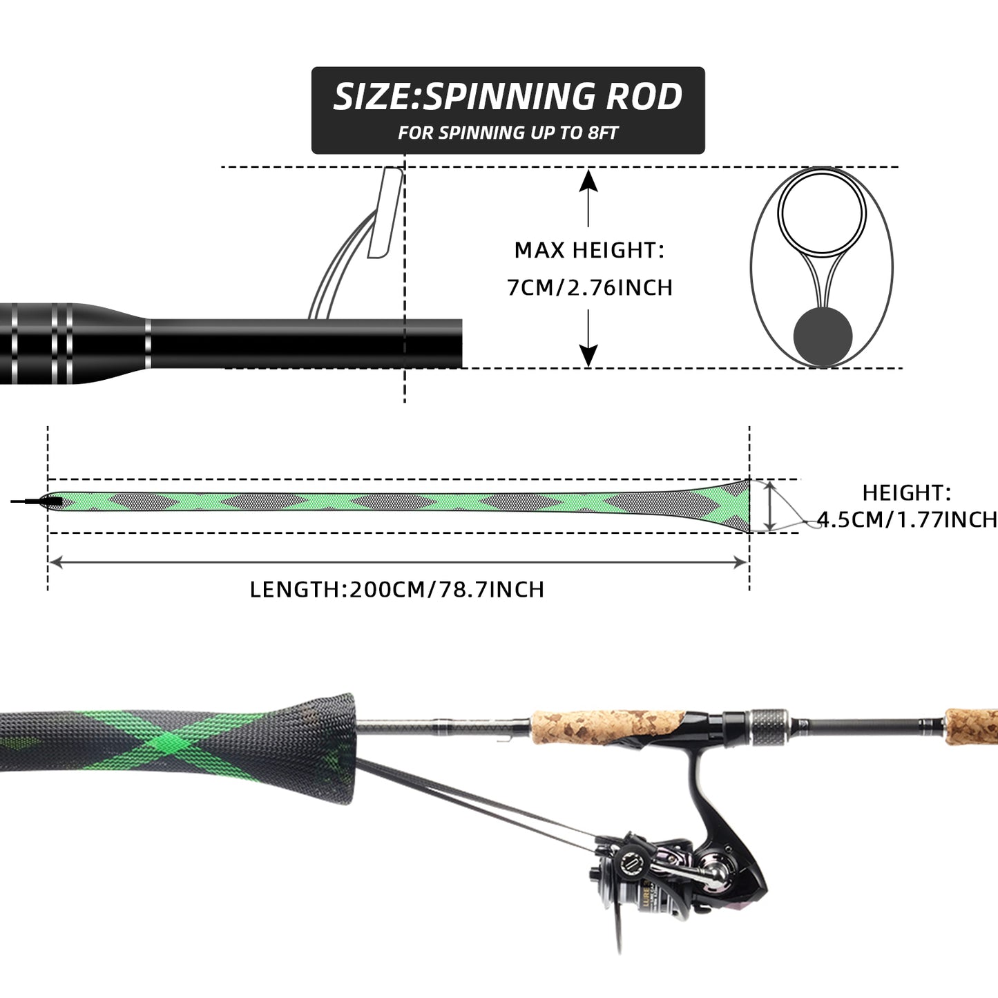 SF Standard Spinning Rod Sock