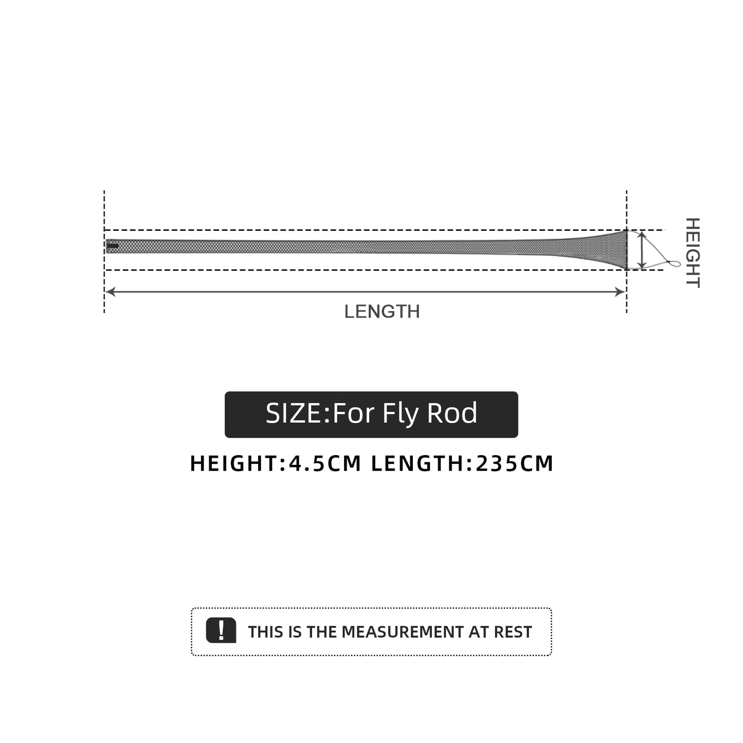 SF Fly Rod Cover Braided Mesh Rod Sleeve Half and Full Size