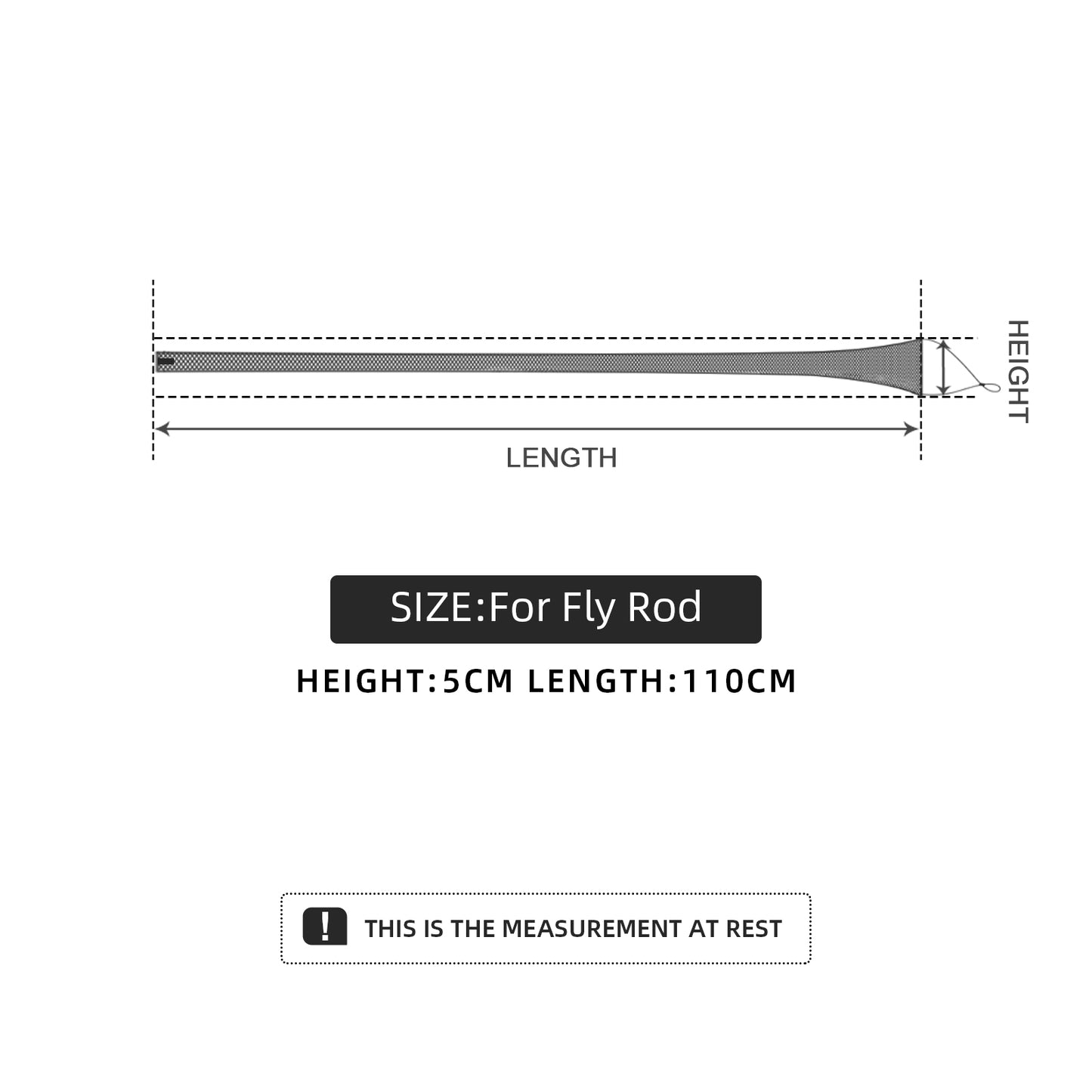 SF Fly Rod Cover Braided Mesh Rod Sleeve Half and Full Size