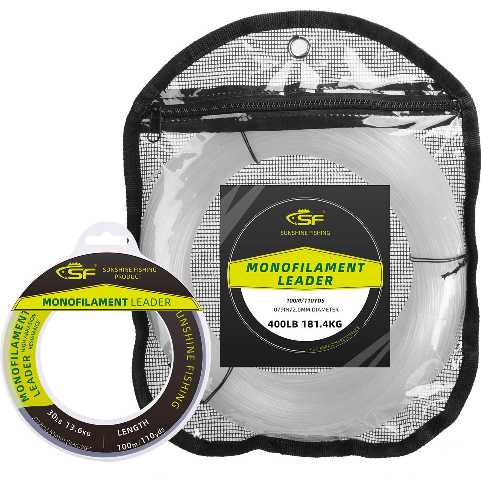 30 lb mono fishing line SF Monofilament Leader Line for Saltwater 30LB to 400LB