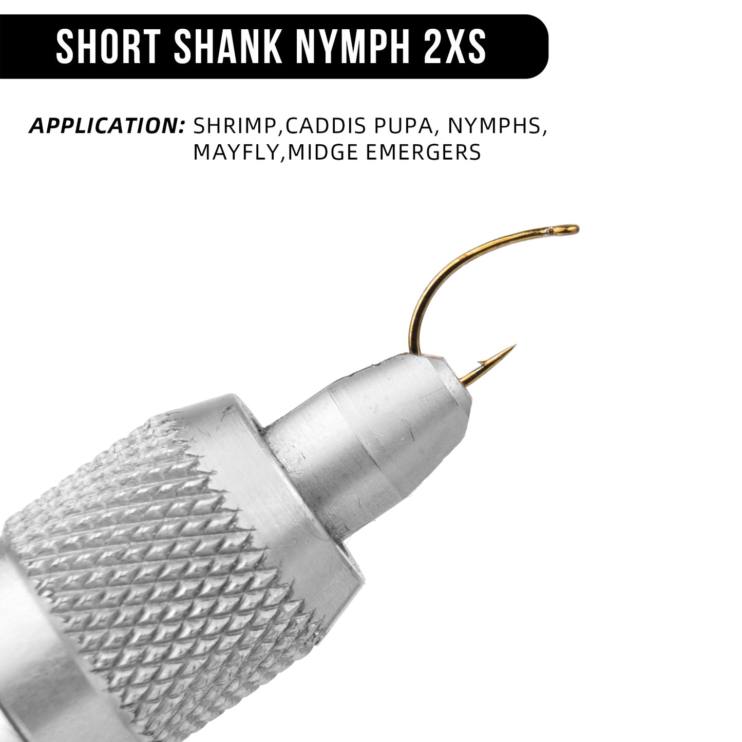 SF Short Shank Nymph Hook with Mini Storage Box #14#16#18 100Pcs