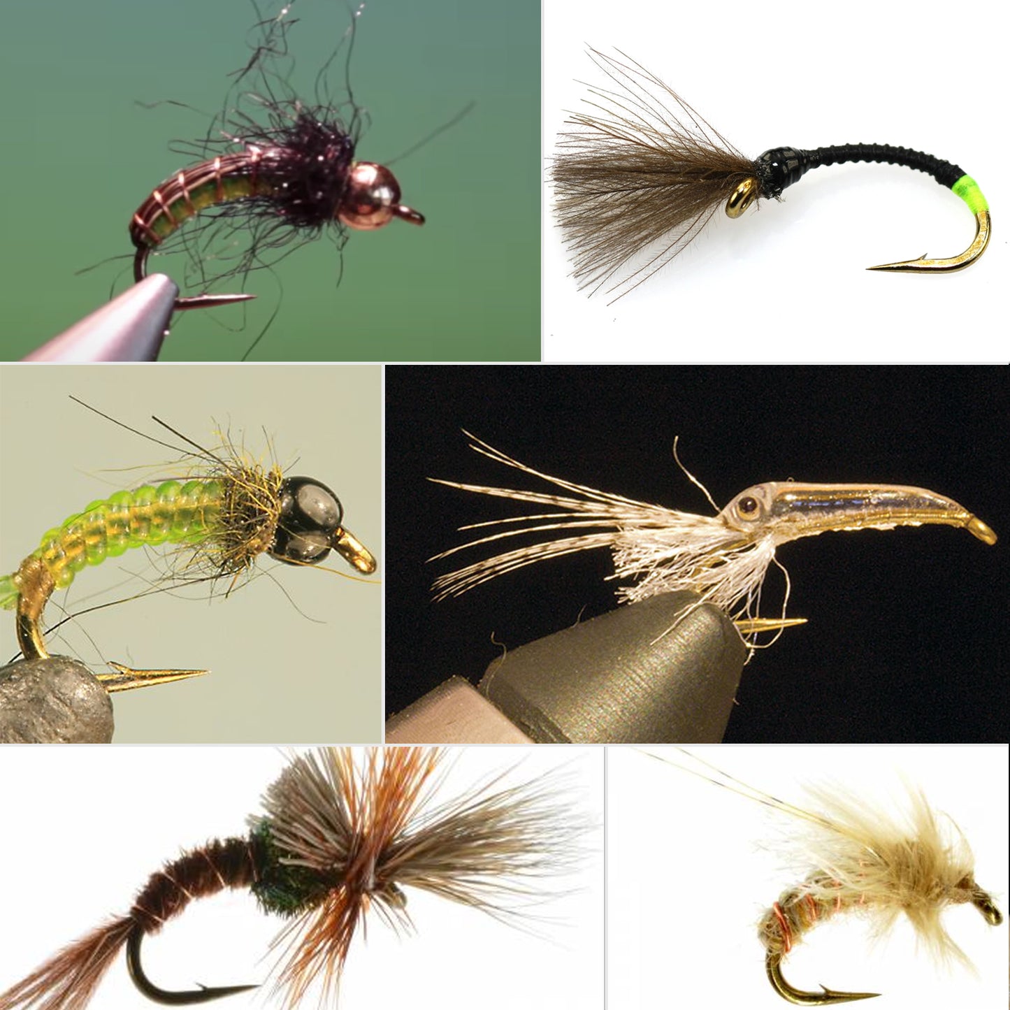 SF Short Shank Nymph Hook with Mini Storage Box #14#16#18 100Pcs