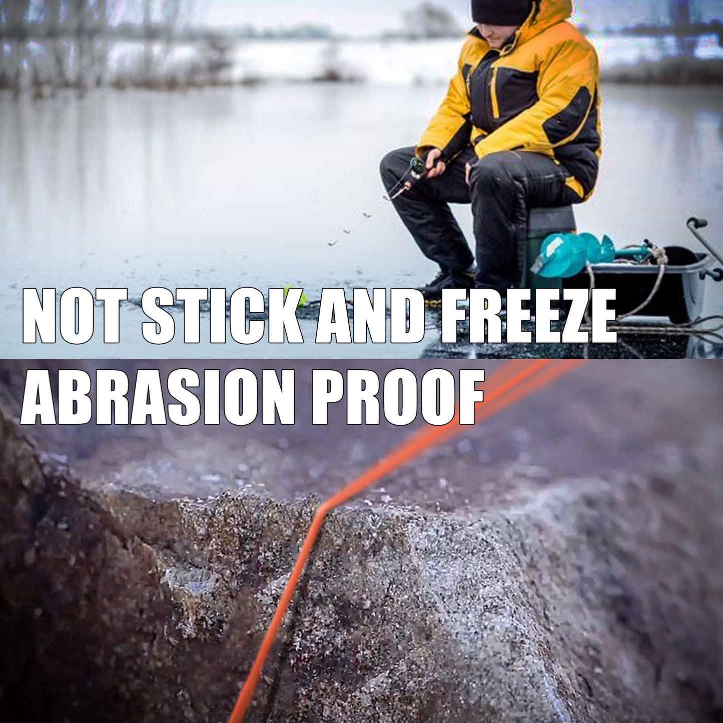 SF 35LB 3IPS 65FT Soft Ice Fishing Line Assorted Color Level Line for Rattle Reels