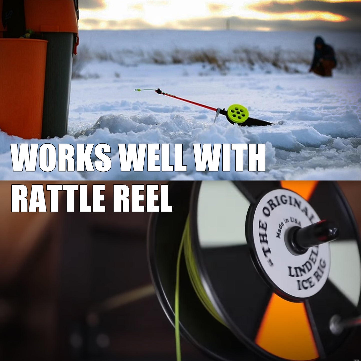 SF 35LB 3IPS 65FT Soft Ice Fishing Line Assorted Color Level Line for Rattle Reels