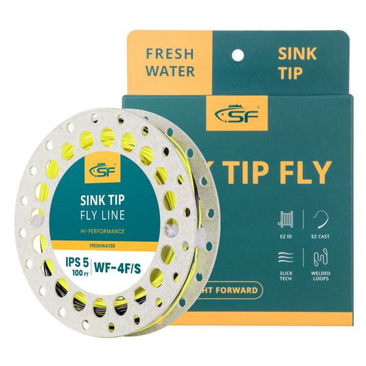 SF Fly Fishing Sinking Tip Line (Flour Yellow and Black)