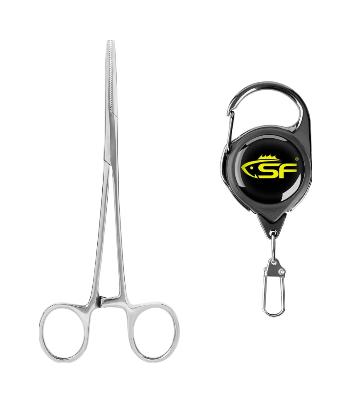 SF Fly Fishing Tools Kit Includes a Fishing Knot Tool and Line Clipper, Zinger Retractor and Hook Remover Forceps.