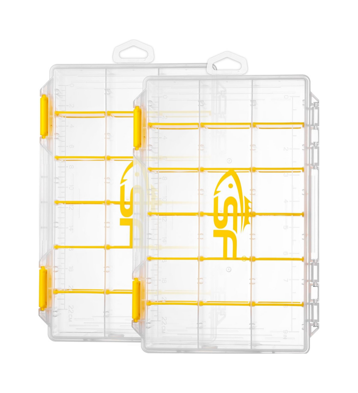 SF Tackle Box 3600 Plastic Tackle Trays Fishing Tackle Box Storage Organizer with Removable Dividers 2/4 Packs Lure Terminal Storage