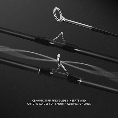 SF Fly Fishing Rod 4 Piece 3/4wt 7.6FT Matt Black IM7 Carbon Fiber for Starter Trout