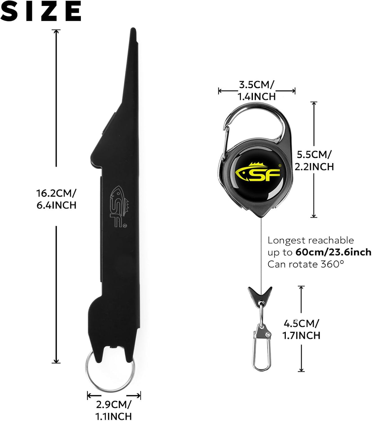 SF 2 in 1 Fly Fishing Angler Accessories Magnum Knot Tying Tool