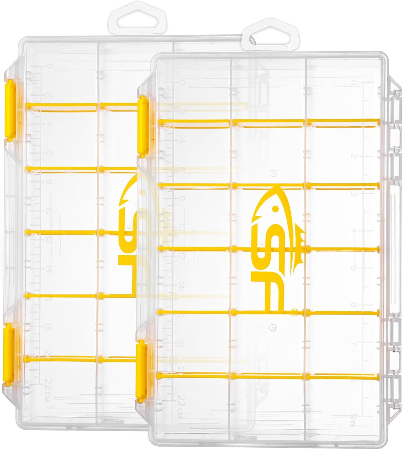 SF Tackle Box 3600 Plastic Tackle Trays Fishing Tackle Box Storage Organizer with Removable Dividers 2/4 Packs Lure Terminal Storage