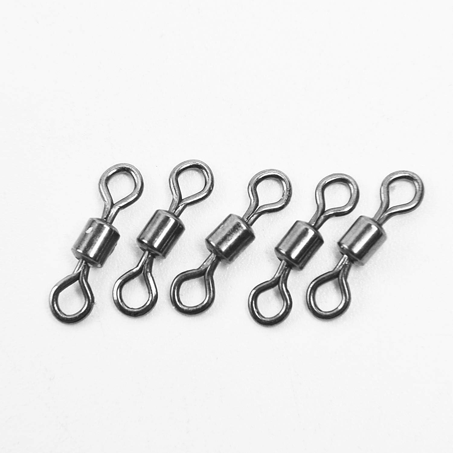 SF Fly Fishing Micro Swivels Stainless Steel Material Fishing Ball Bearing Swivels Hook line Connector Fishing Tackle Accessories 10LB-30LB(50pcs)