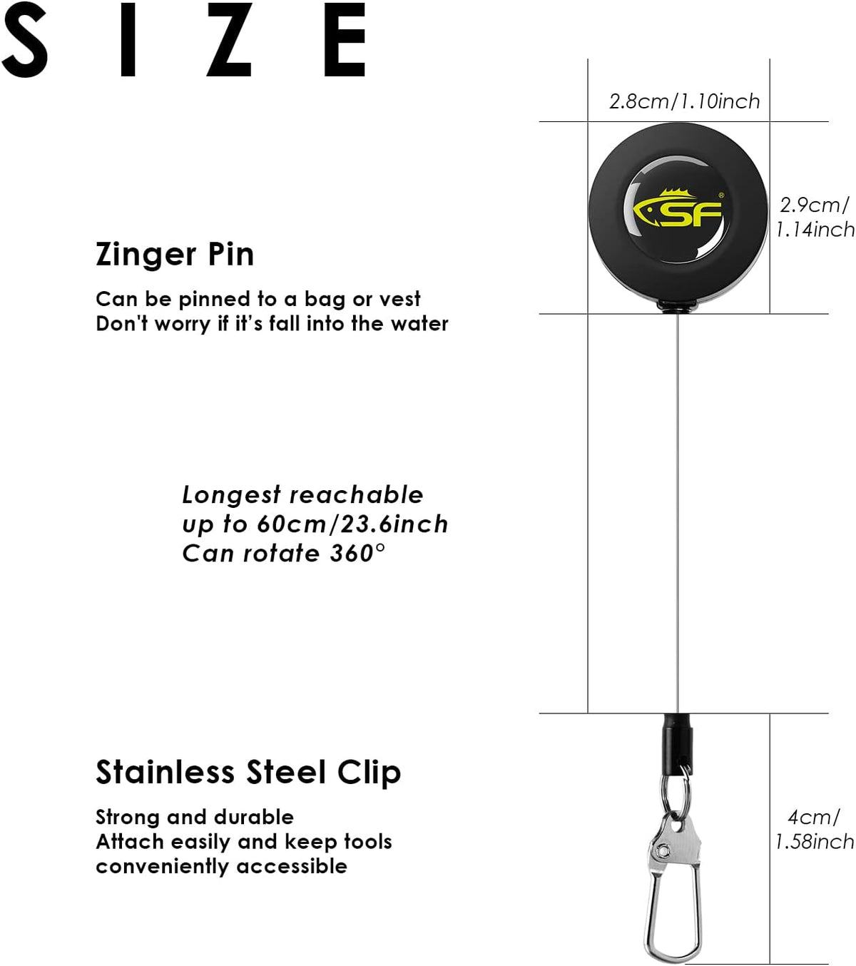 SF Fly Fishing Zinger Retractor