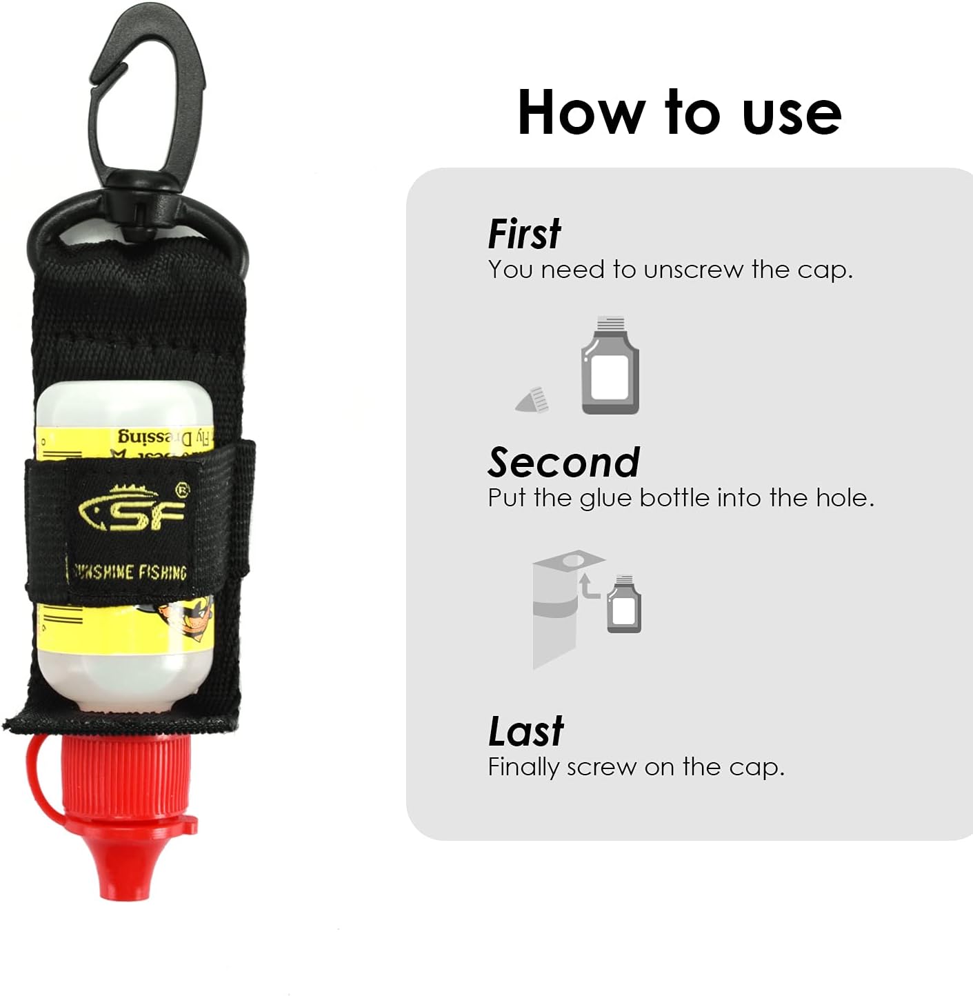 SF Fly Fishing Fly Floatant Bottle Holder 2 Pcs