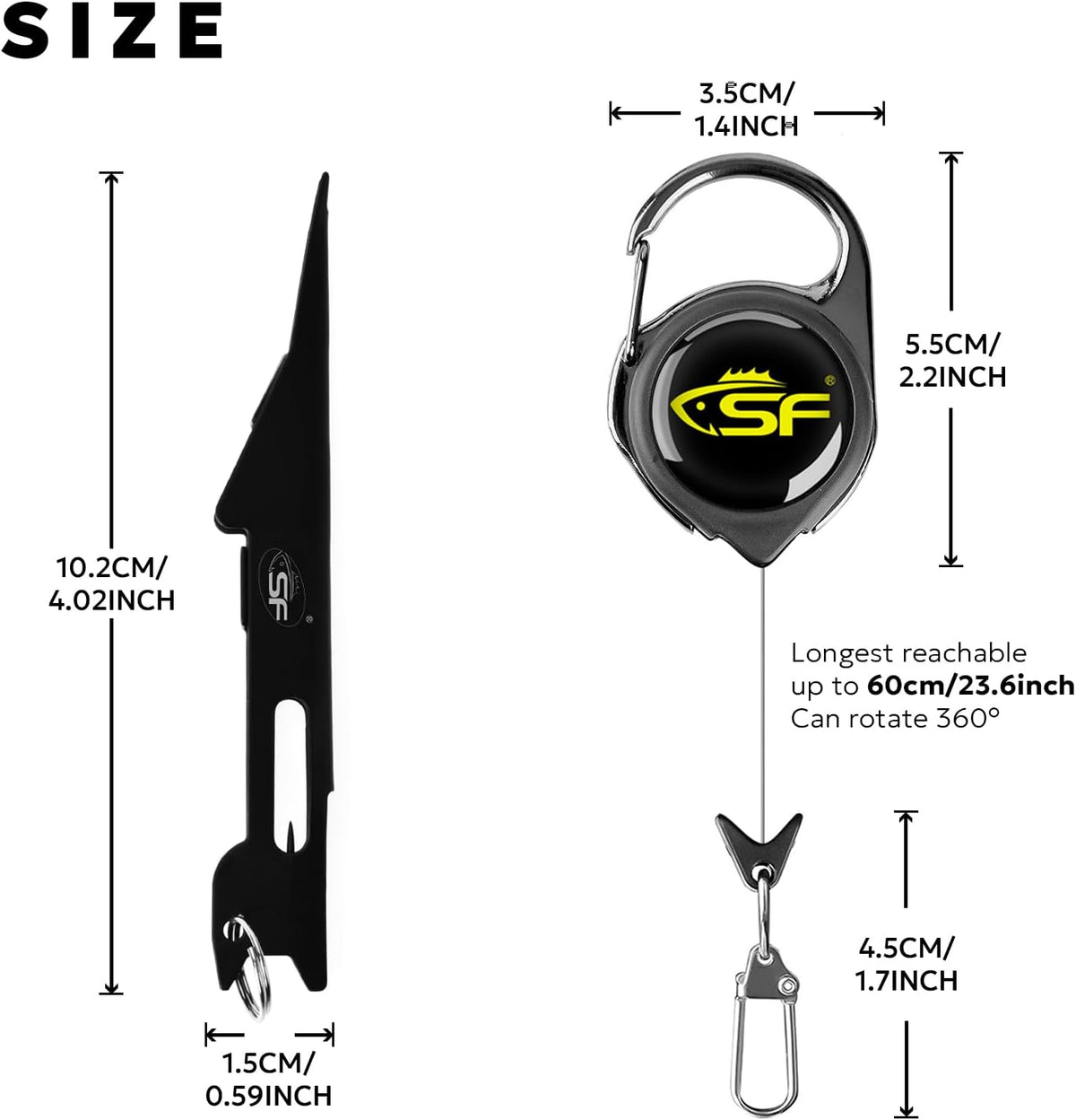 SF 2 in 1 Fly Fishing Angler Accessories Magnum Knot Tying Tool