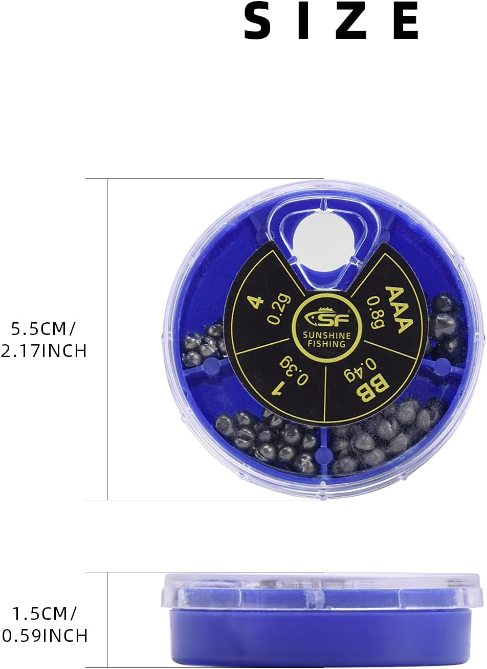 SF Micro Split Shot Lead Combo Fly Fishing (112Pcs/4 Size/1 Box)