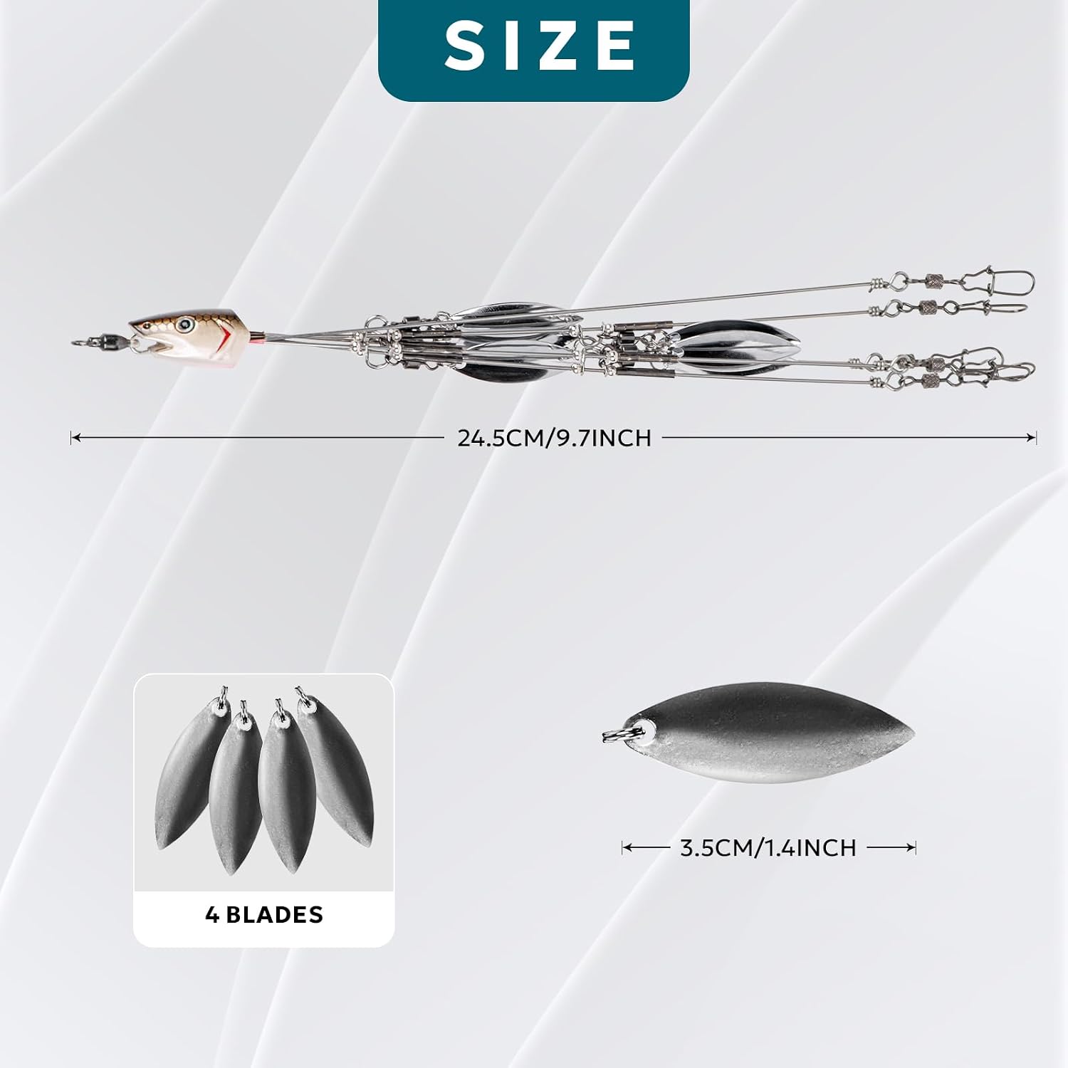 SF 4/8 Blades Alabama Rigs Umbrella Fishing Rigs Lure for Bass Fishing