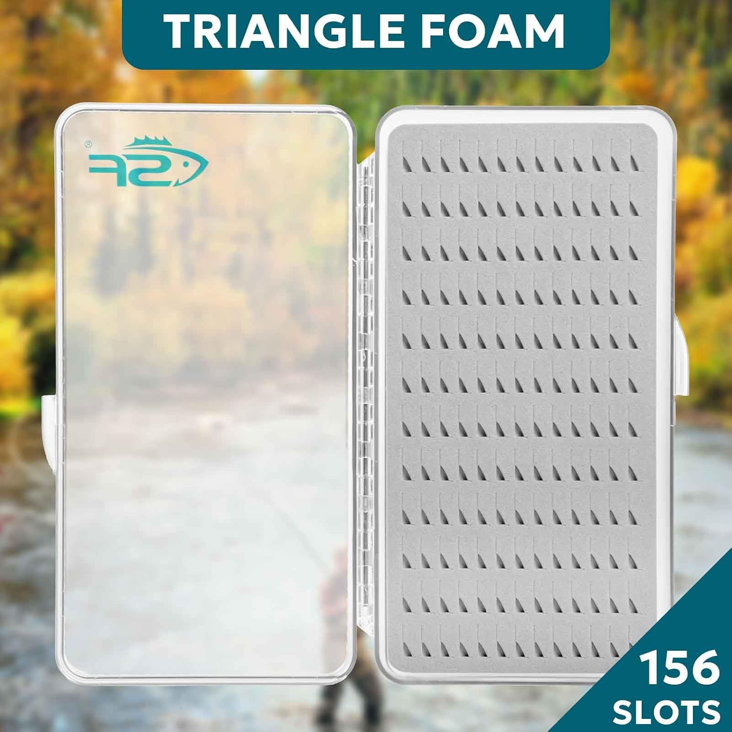 SF Slim Fishing Fly Box Thin Trout Flies Plastic Clear Fishing Box