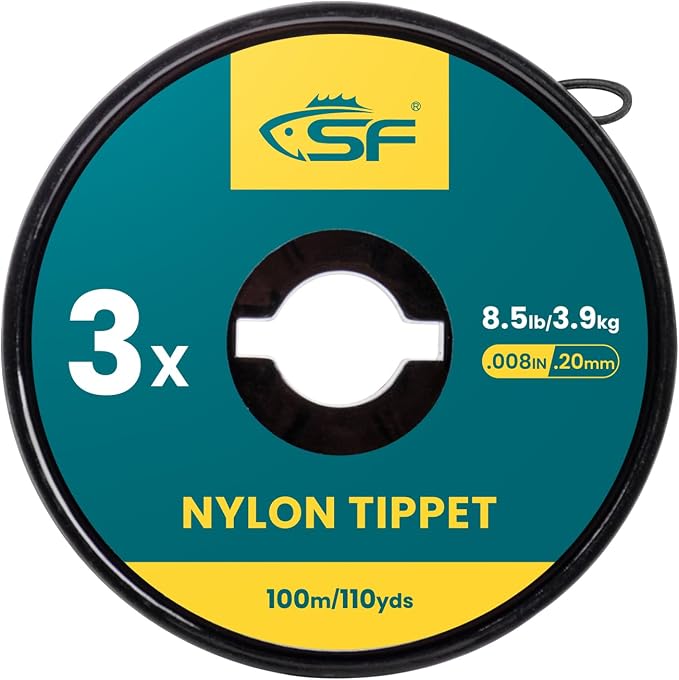 SF Clear Nylon Tippet Line with Holder Fly Fishing Tippets Leaders Trout 0X 1X 2X 3X 4X 5X 6X 7X