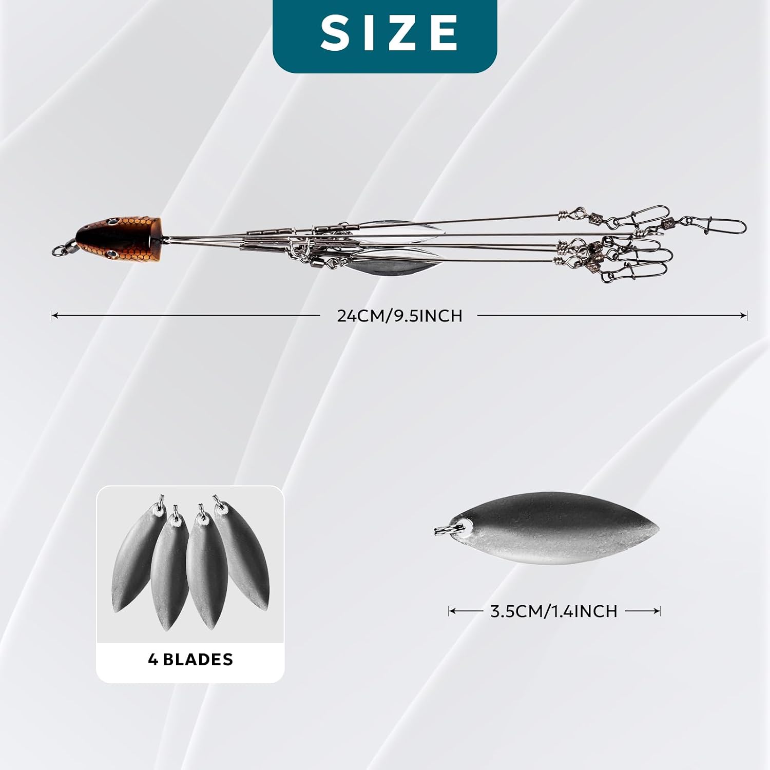 SF 4/8 Blades Alabama Rigs Umbrella Fishing Rigs Lure for Bass Fishing