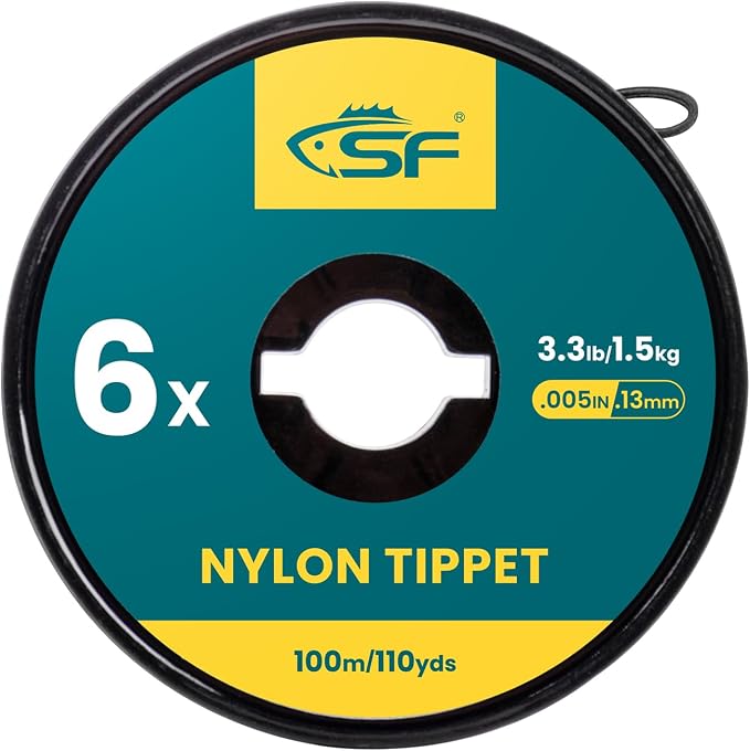 SF Clear Nylon Tippet Line with Holder Fly Fishing Tippets Leaders Trout 0X 1X 2X 3X 4X 5X 6X 7X