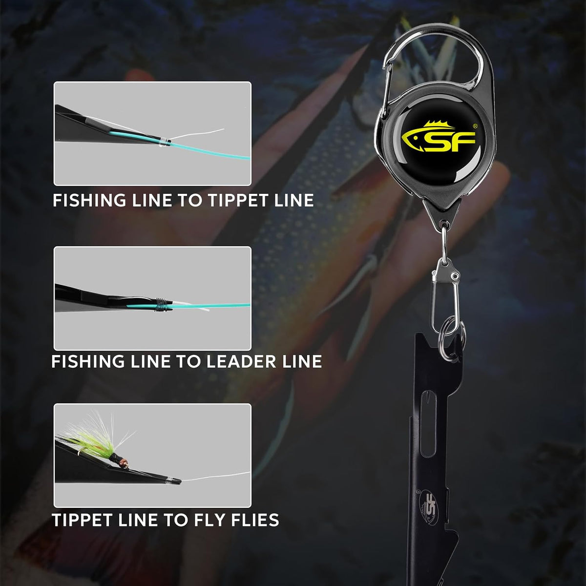 SF 2 in 1 Fly Fishing Angler Accessories Magnum Knot Tying Tool