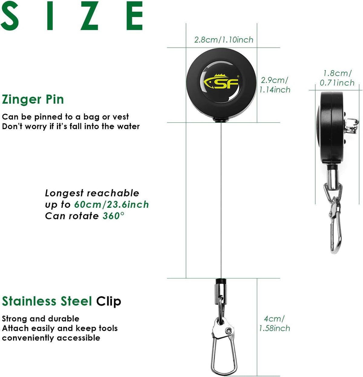 SF Fly Fishing Zinger Retractor