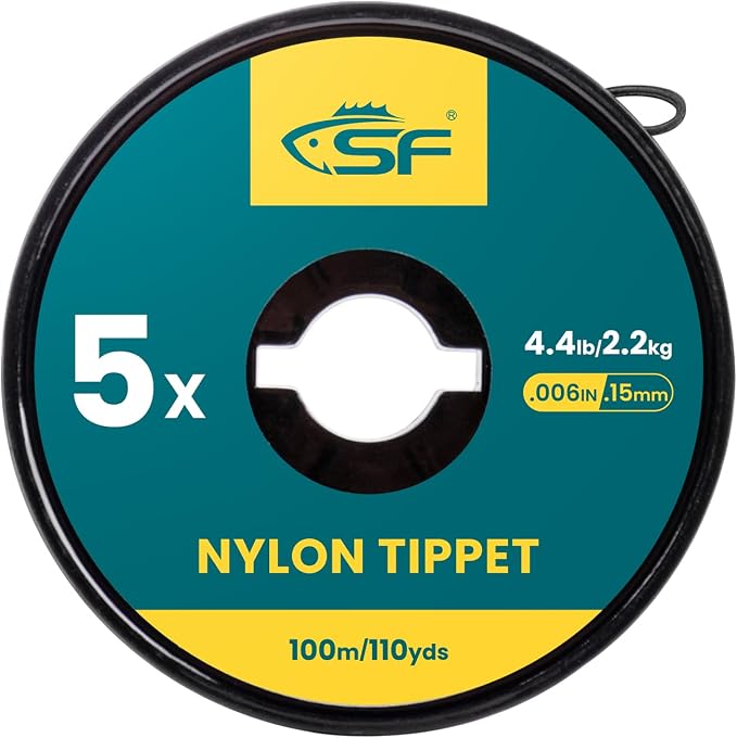 SF Clear Nylon Tippet Line with Holder Fly Fishing Tippets Leaders Trout 0X 1X 2X 3X 4X 5X 6X 7X