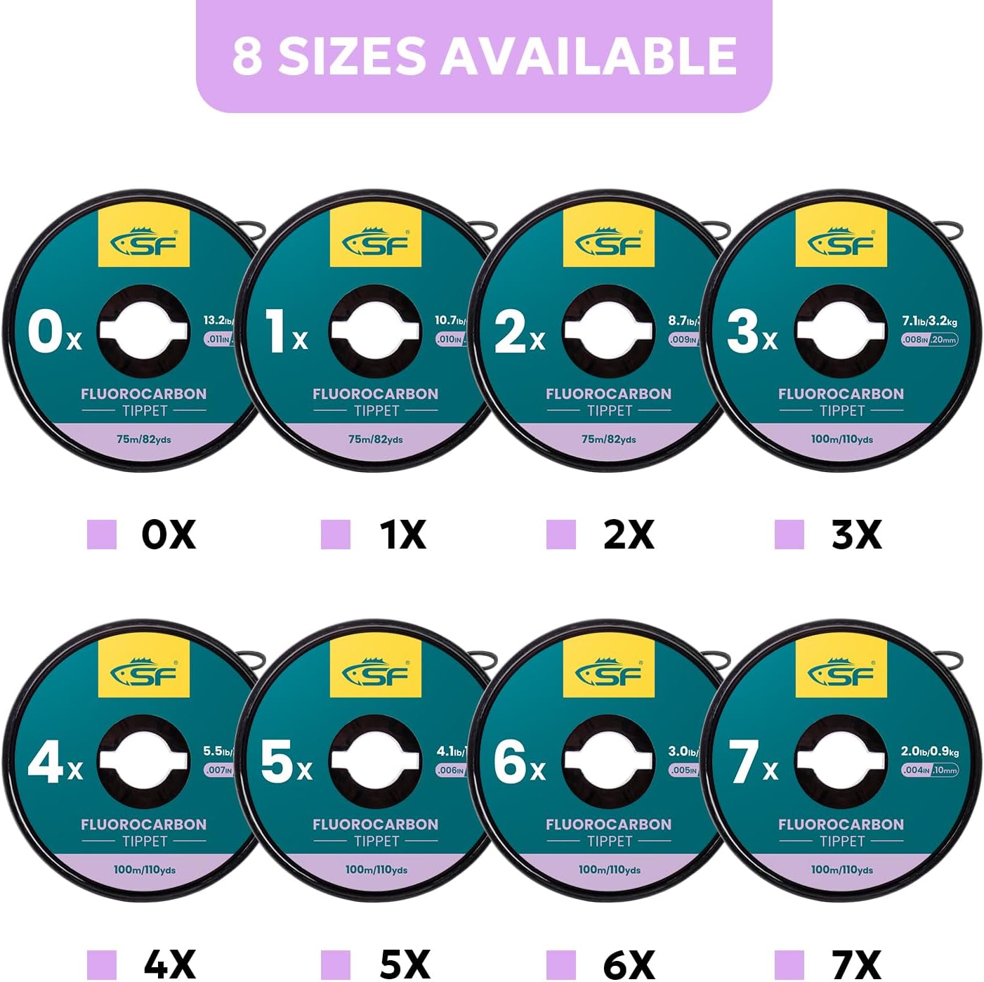 SF Clear Fluorocarbon Fly Fishing Tippet & Leader Line