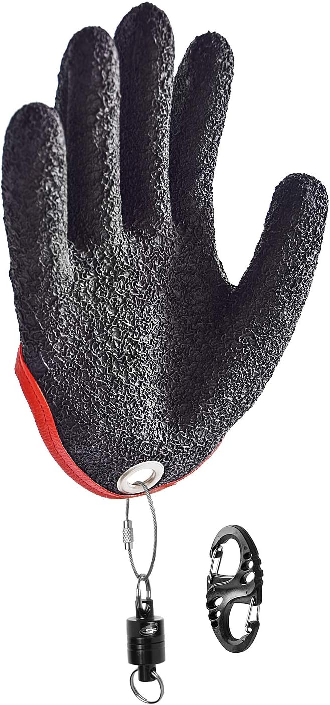 SF Fly Fishing Puncture Proof Gloves with Magnet Release Waterproof Fish Landing Glove Professional