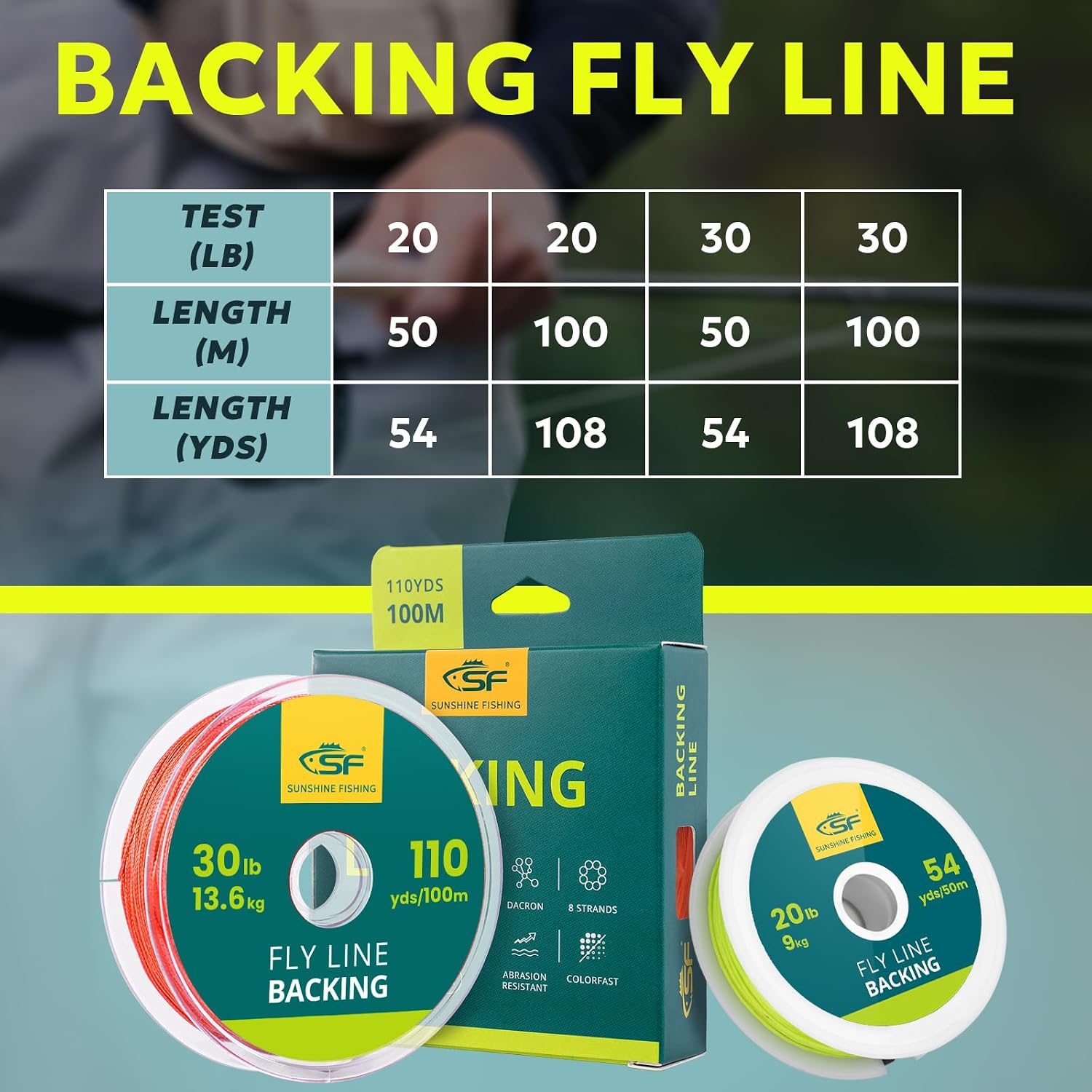 SF Fly Fishing Backing Line Braided Trout Line