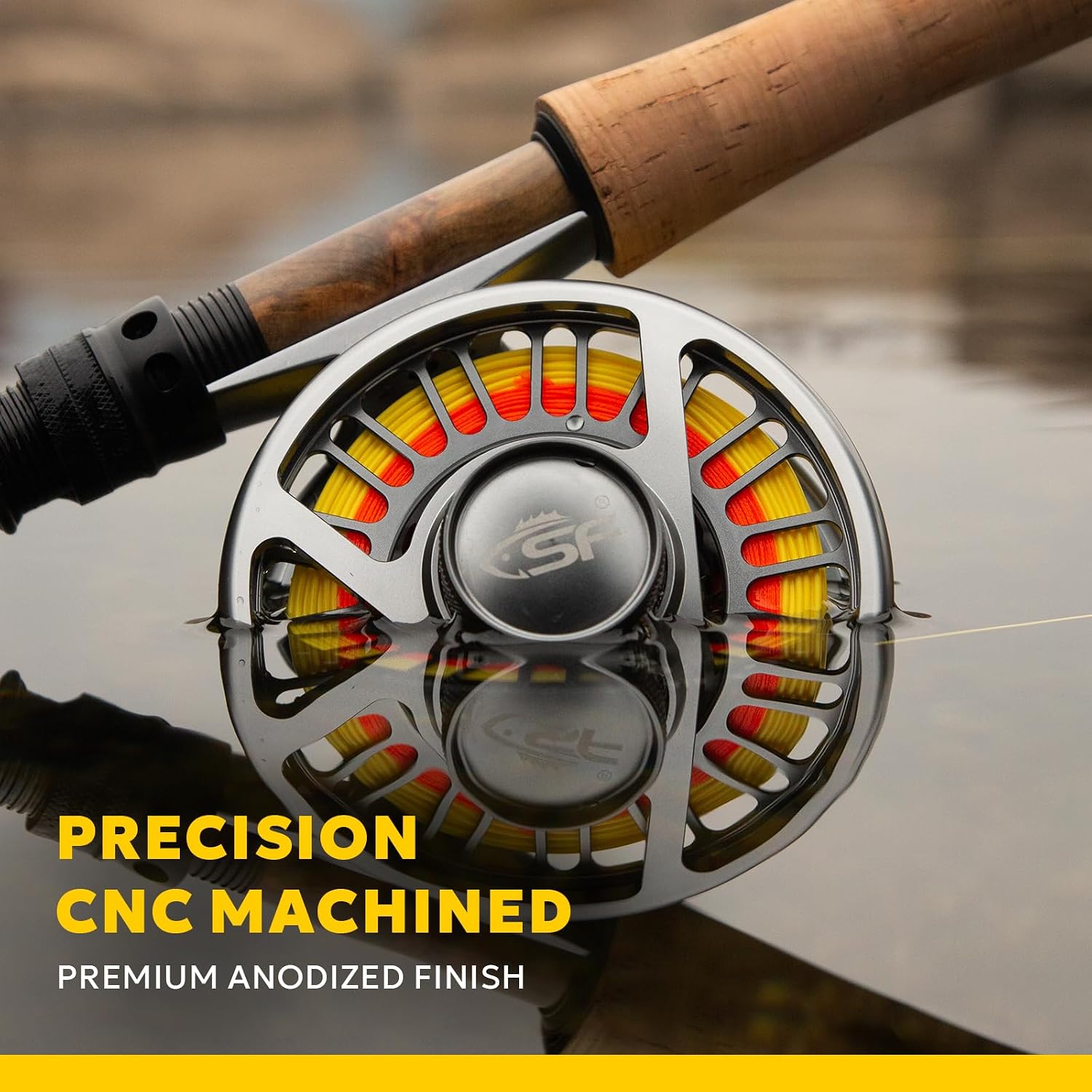 SF SF-003 Pro Fly Fishing Reel for Freshwater,CNC Precision Machining Process,Mid Arbor Design,Smooth Drag System,Lightweight Aluminum Body