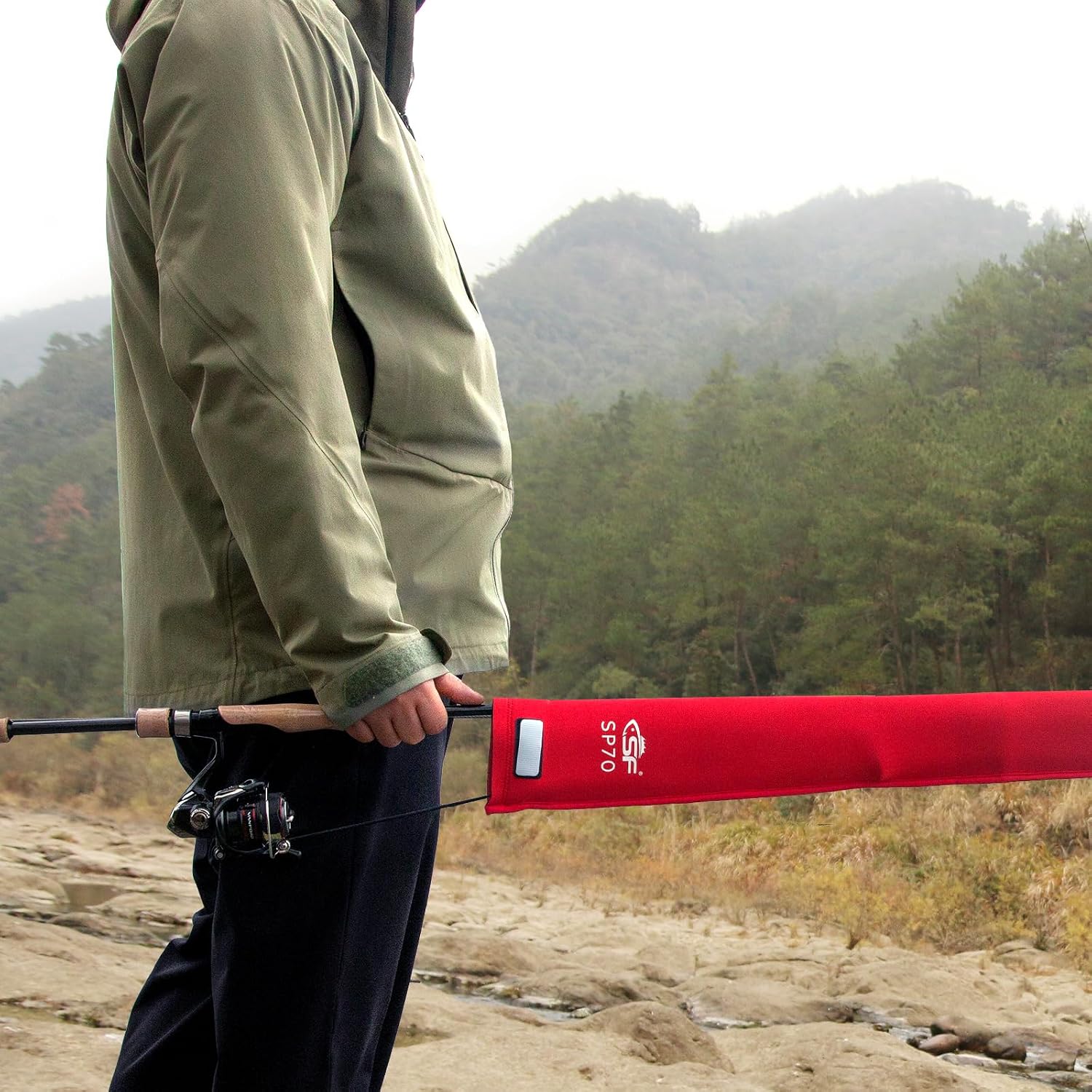 SF Neoprene Fishing Rod Sleeve Rod Cover for Casting, Spinning, Trolling Fishing Rods Protect Cover Floating Rods Storage Case,Hook Resistant