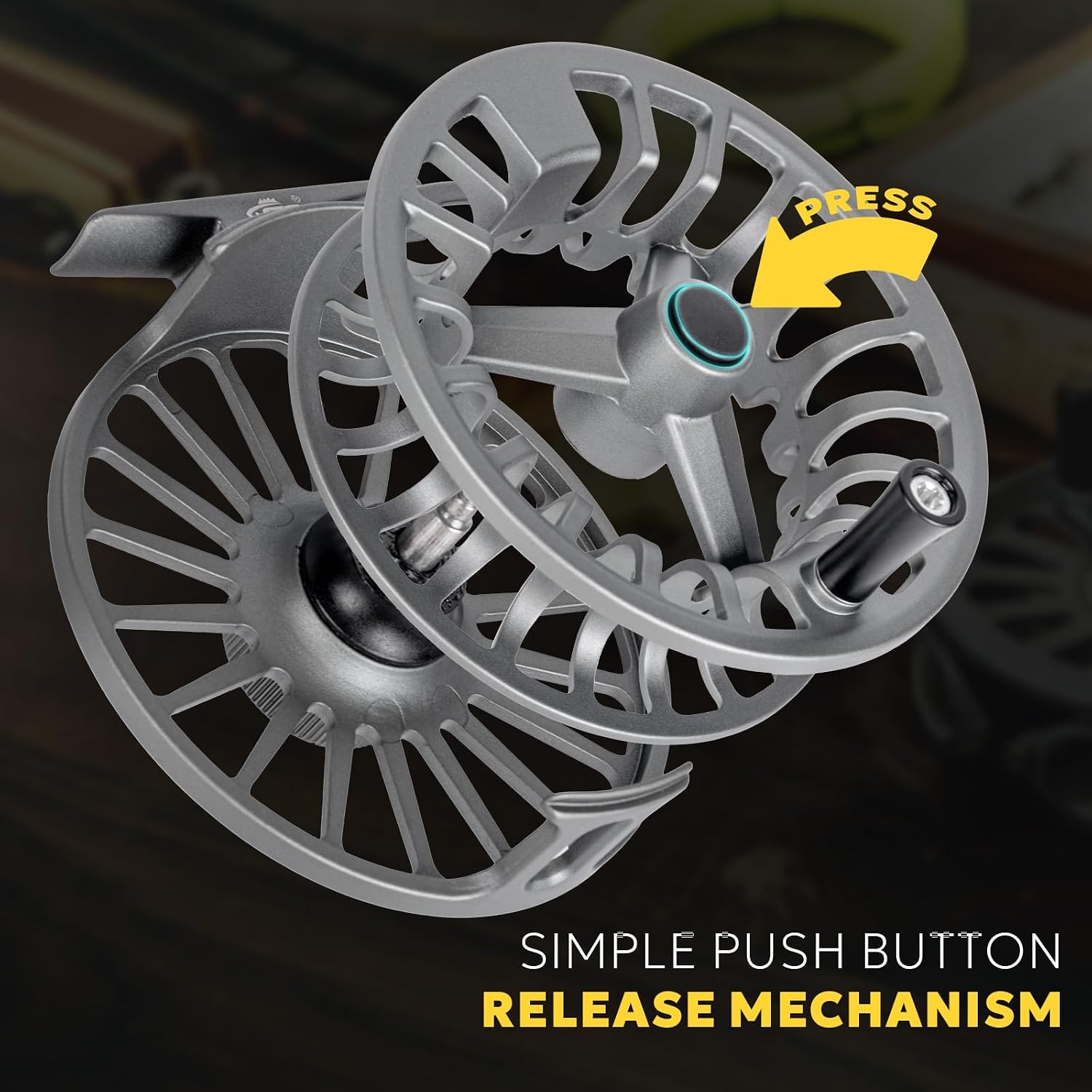 SF SF-003 Fly Fishing Reel for Fly Fishing with Aluminum Alloy Body, Easy Spool Change for Freshwater
