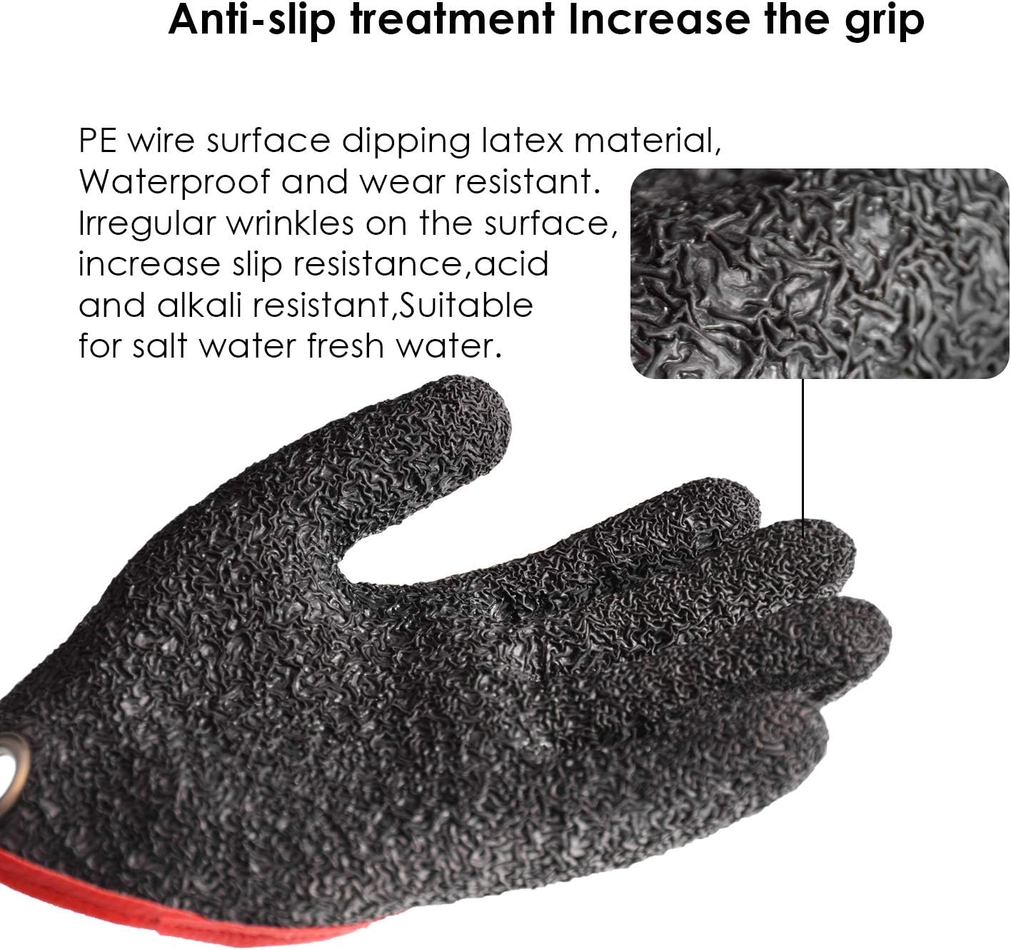 SF Fly Fishing Puncture Proof Gloves with Magnet Release Waterproof Fish Landing Glove Professional