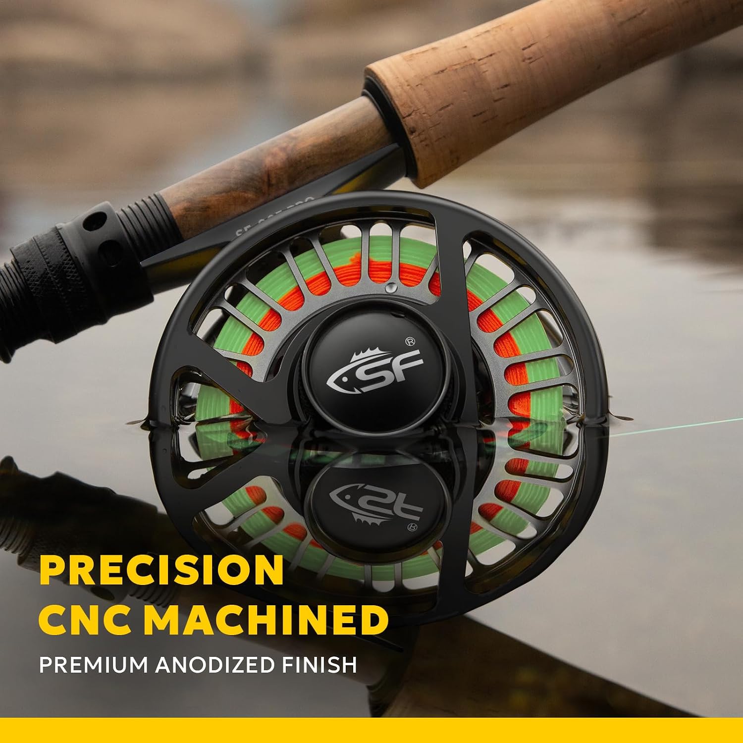 SF SF-003 Pro Fly Fishing Reel for Freshwater,CNC Precision Machining Process,Mid Arbor Design,Smooth Drag System,Lightweight Aluminum Body