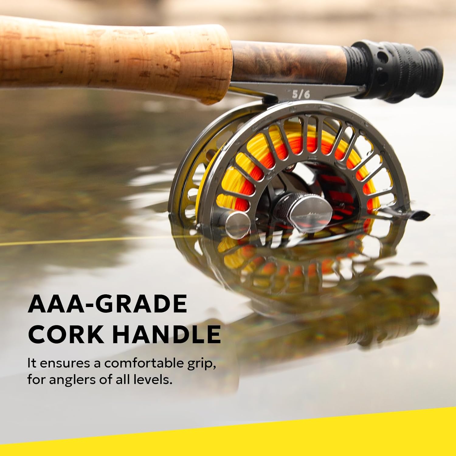 SF SF-005MP Sections Fly Fishing Rod Medium-Fast Action 9 FT