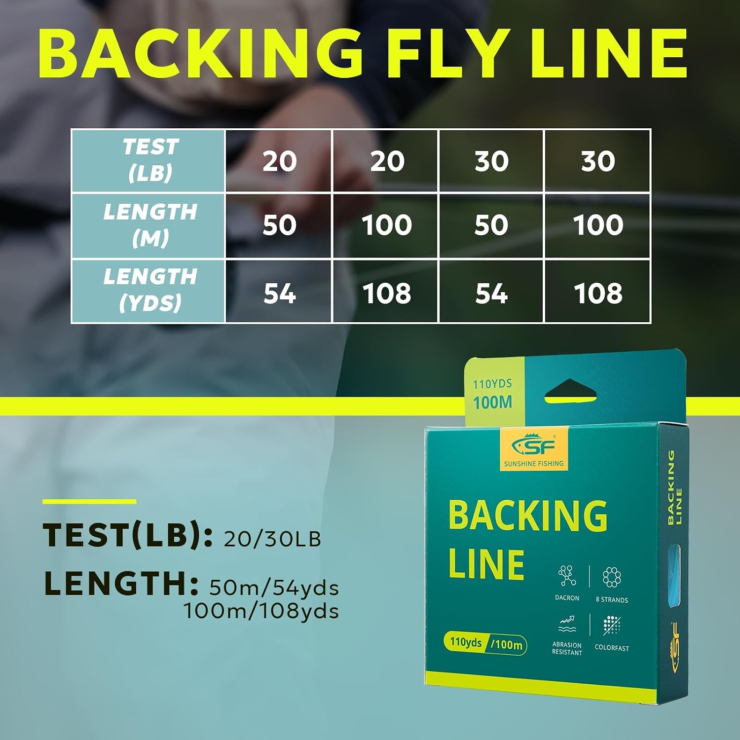 SF Fly Fishing Backing Line Braided Trout Line