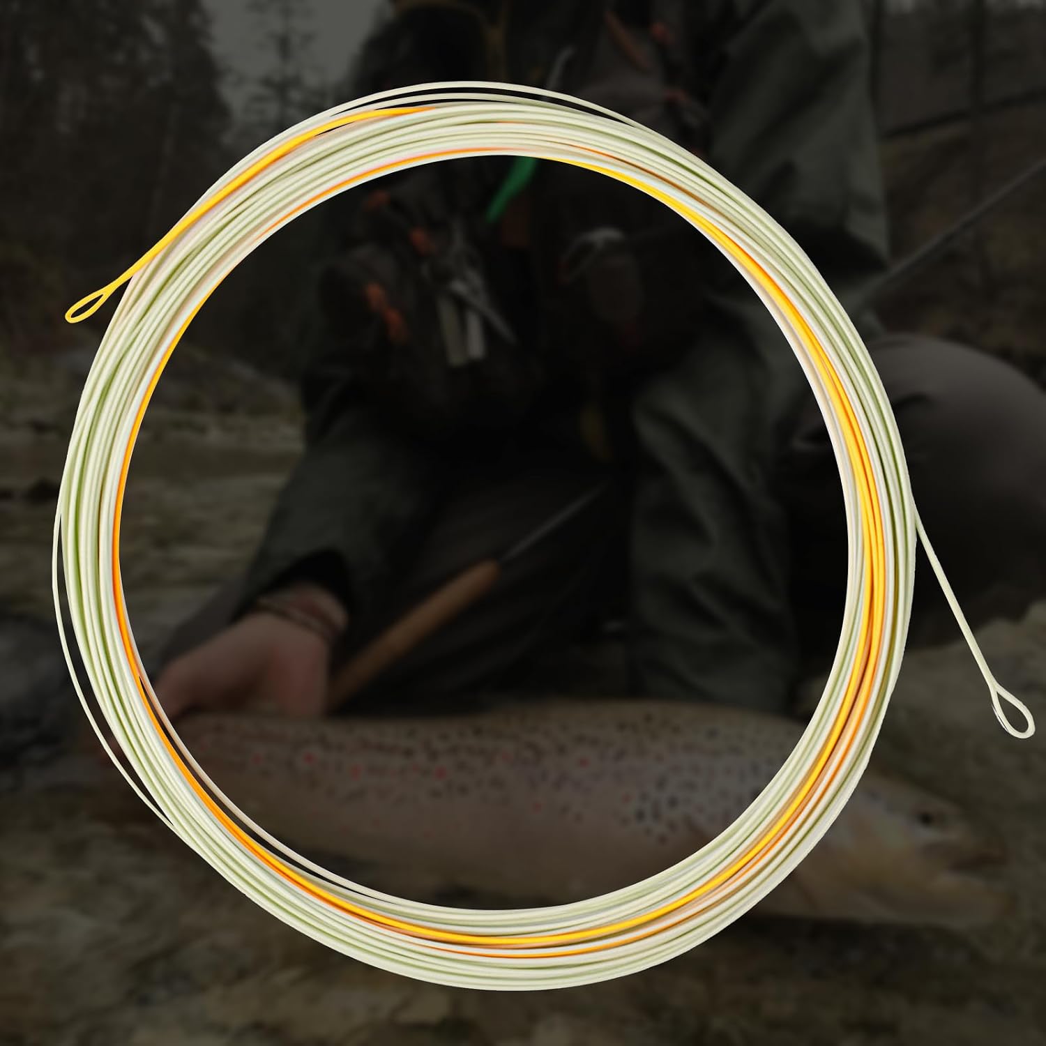 SF Euro Nymph Level Line 0.55mm Floating Fly Fishing Line with 2 Welded Loops 25FT/7.6M，85FT/25.9M Fly Line
