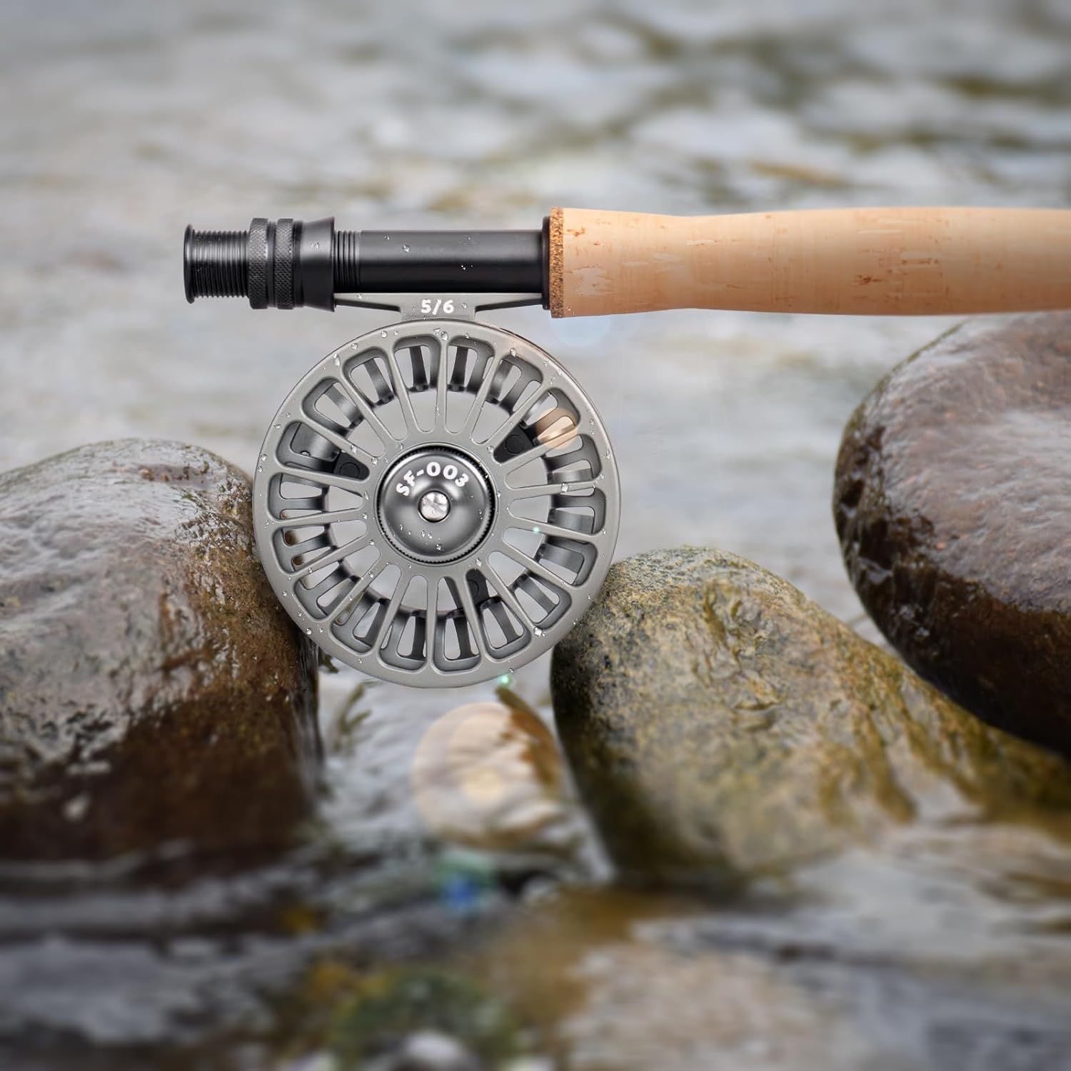 SF SF-003 Fly Fishing Reel for Fly Fishing with Aluminum Alloy Body, Easy Spool Change for Freshwater