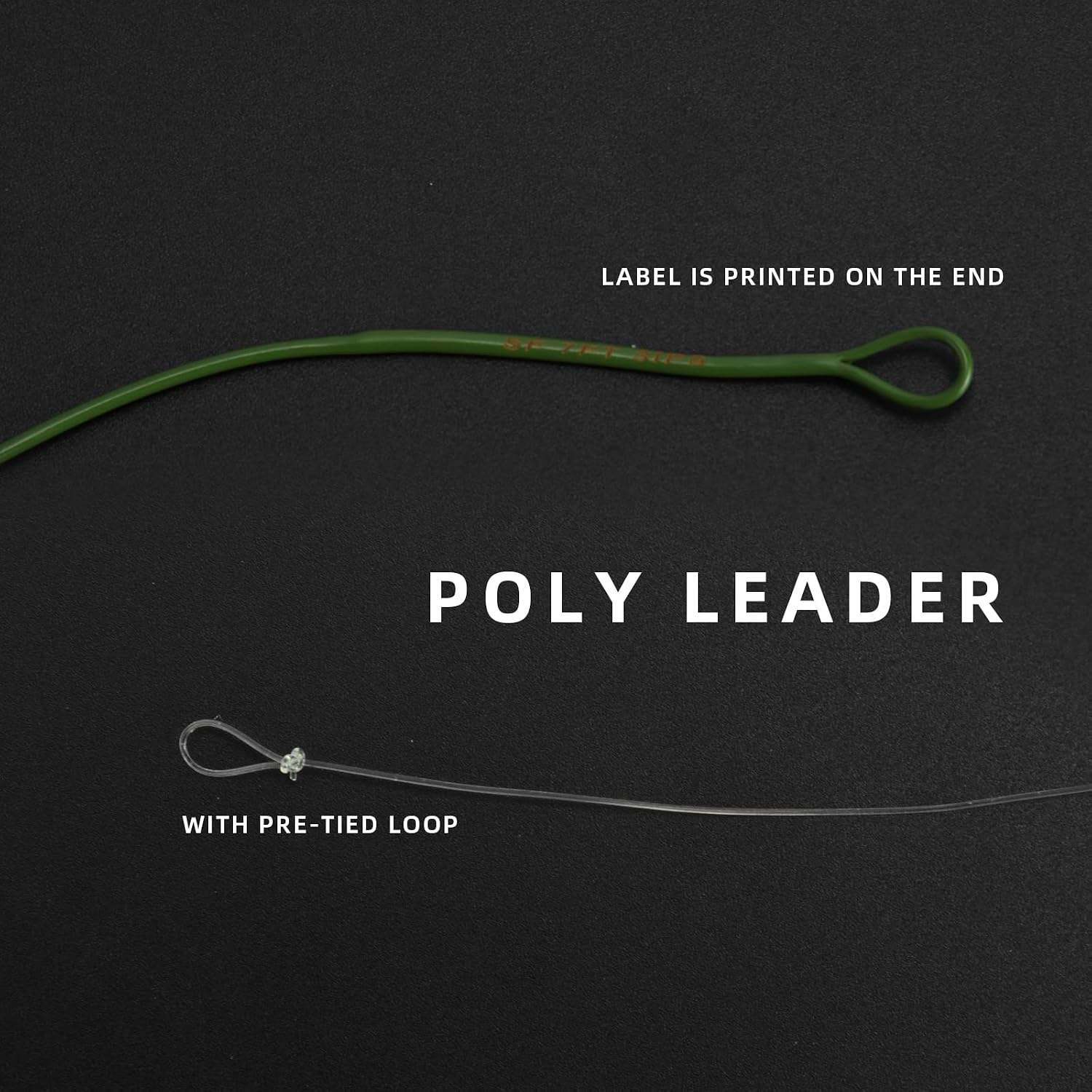 SF Fly Fishing Polyleader Monofilament Core Leader Line Fly Line for 7' Trout and 10' Salmon Poly Leader 7FT/10FT Float Hover Intermediate 3/5/7IPS