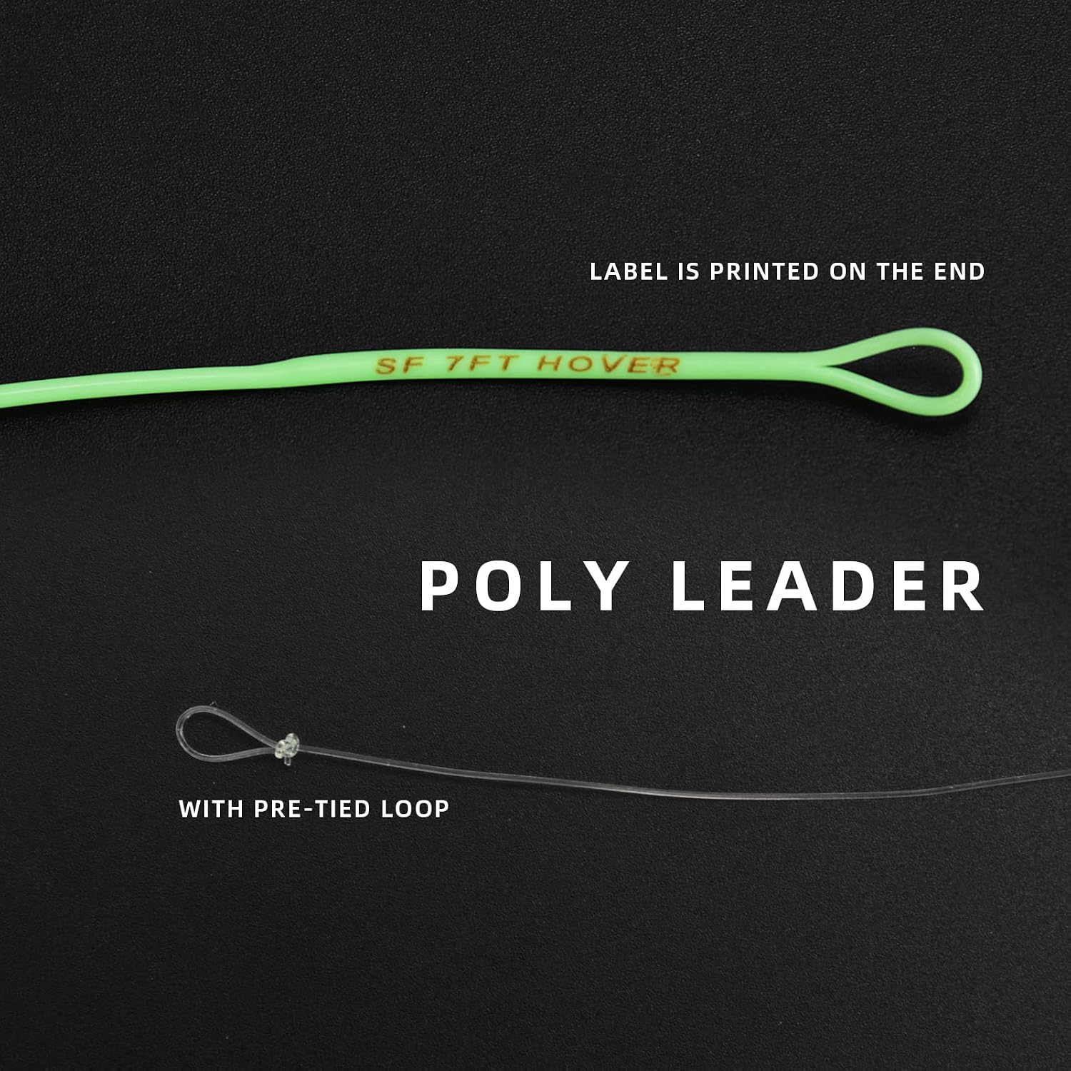 SF Fly Fishing Polyleader Monofilament Core Leader Line Fly Line for 7' Trout and 10' Salmon Poly Leader 7FT/10FT Float Hover Intermediate 3/5/7IPS