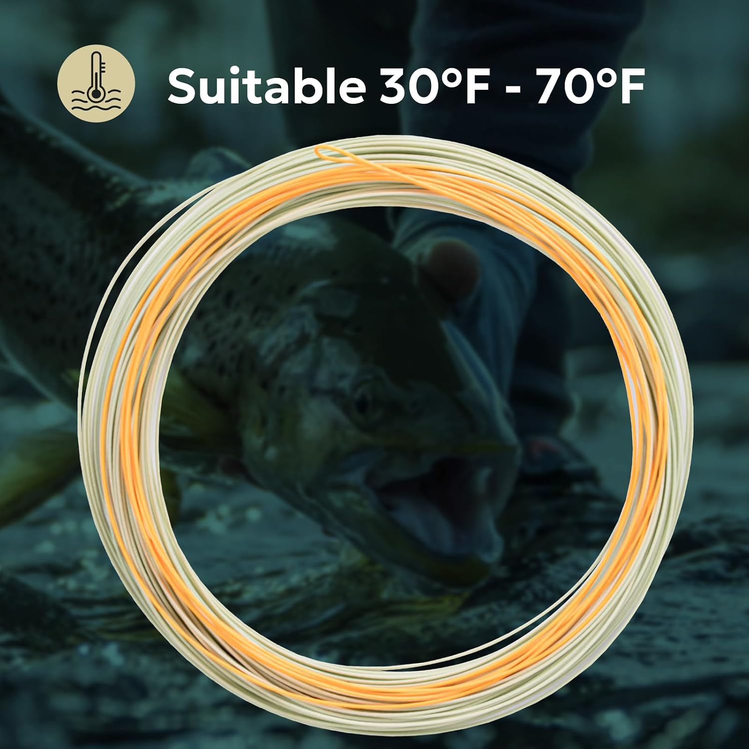 SF Euro Nymph Level Line 0.55mm Floating Fly Fishing Line with 2 Welded Loops 25FT/7.6M，85FT/25.9M Fly Line
