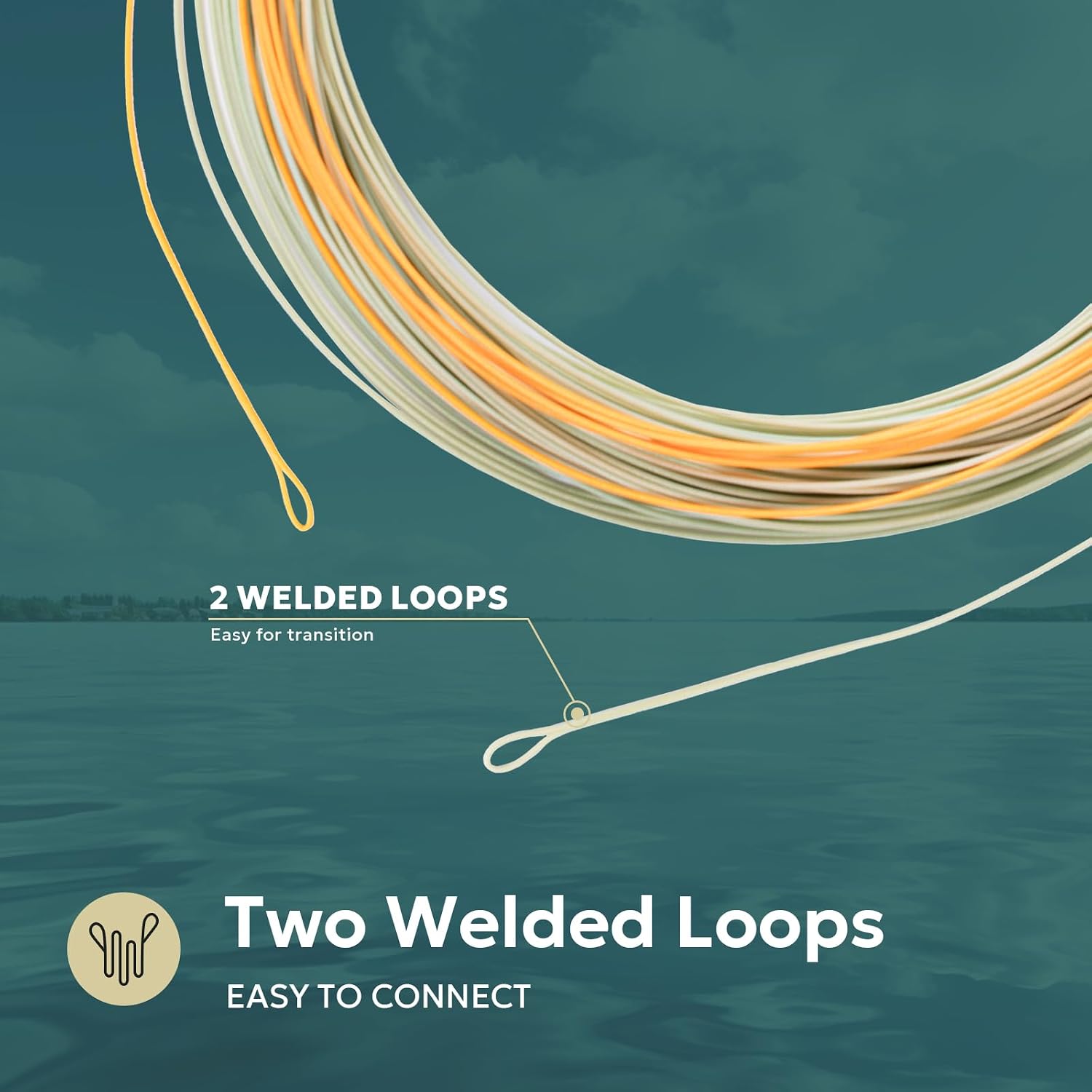 SF Euro Nymph Level Line 0.55mm Floating Fly Fishing Line with 2 Welded Loops 25FT/7.6M，85FT/25.9M Fly Line