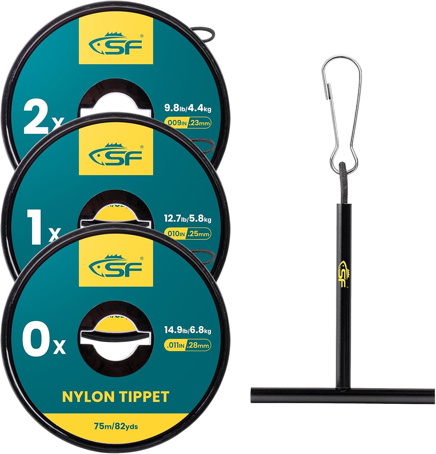 SF Clear Nylon Tippet Line with Holder Fly Fishing Tippets Leaders Trout 0X 1X 2X 3X 4X 5X 6X 7X