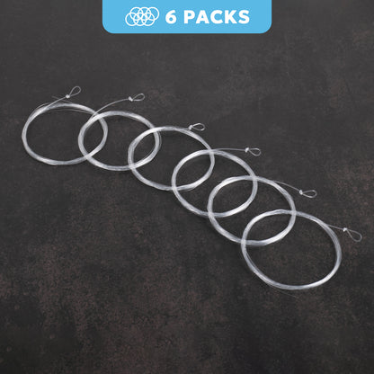 SF Pre-Tied Loop Fly Fishing Tapered Leader Nylon(6 Packs)